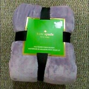 Kate Spade Full Queen Soft Blanket Lavender Lilac
